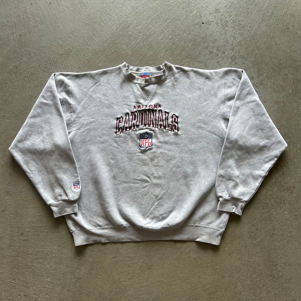Vintage 90s Champion Arizona Cardinals Sweatshirt Size XXL Gray NFL Crewneck